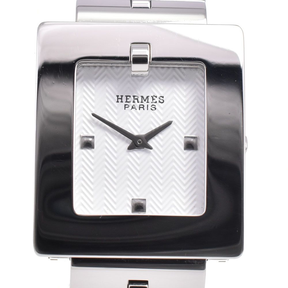 エルメス HERMES BE1.210 ベルトウォッチ ホワイト クォーツ レディース 美品 腕時計 H#146477