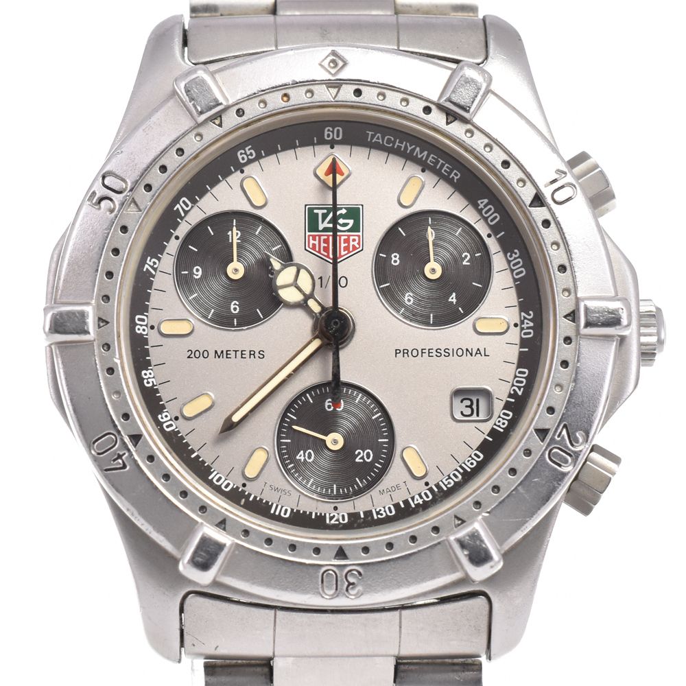 タグホイヤー TAG HEUER 560.206 プロフェッショナル 200ｍ クロノグラフ デイト グレー クォーツ メンズ 腕時計 H#147045