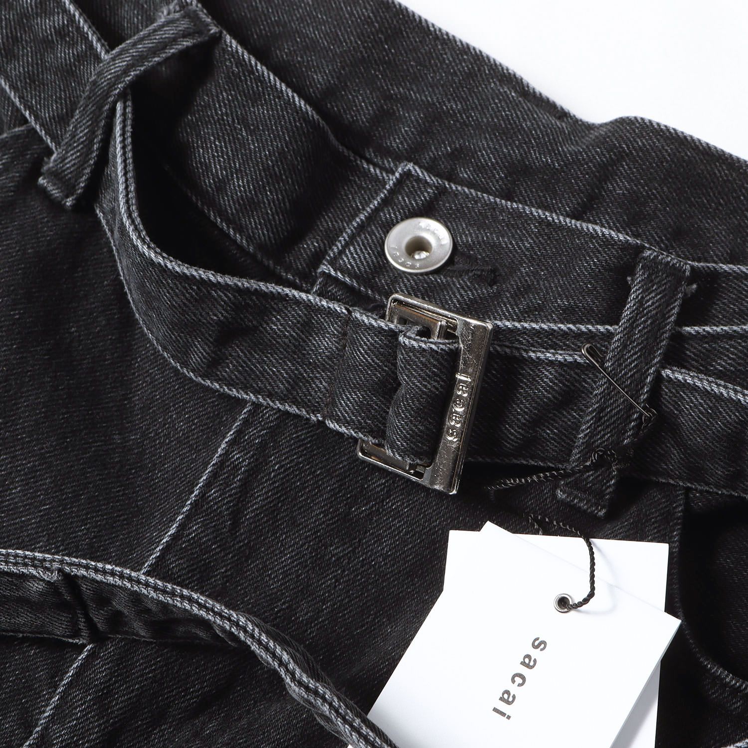 新品】Sacai サカイ パンツ ブラックインディゴ 黒 サイズ:3 | 26SS