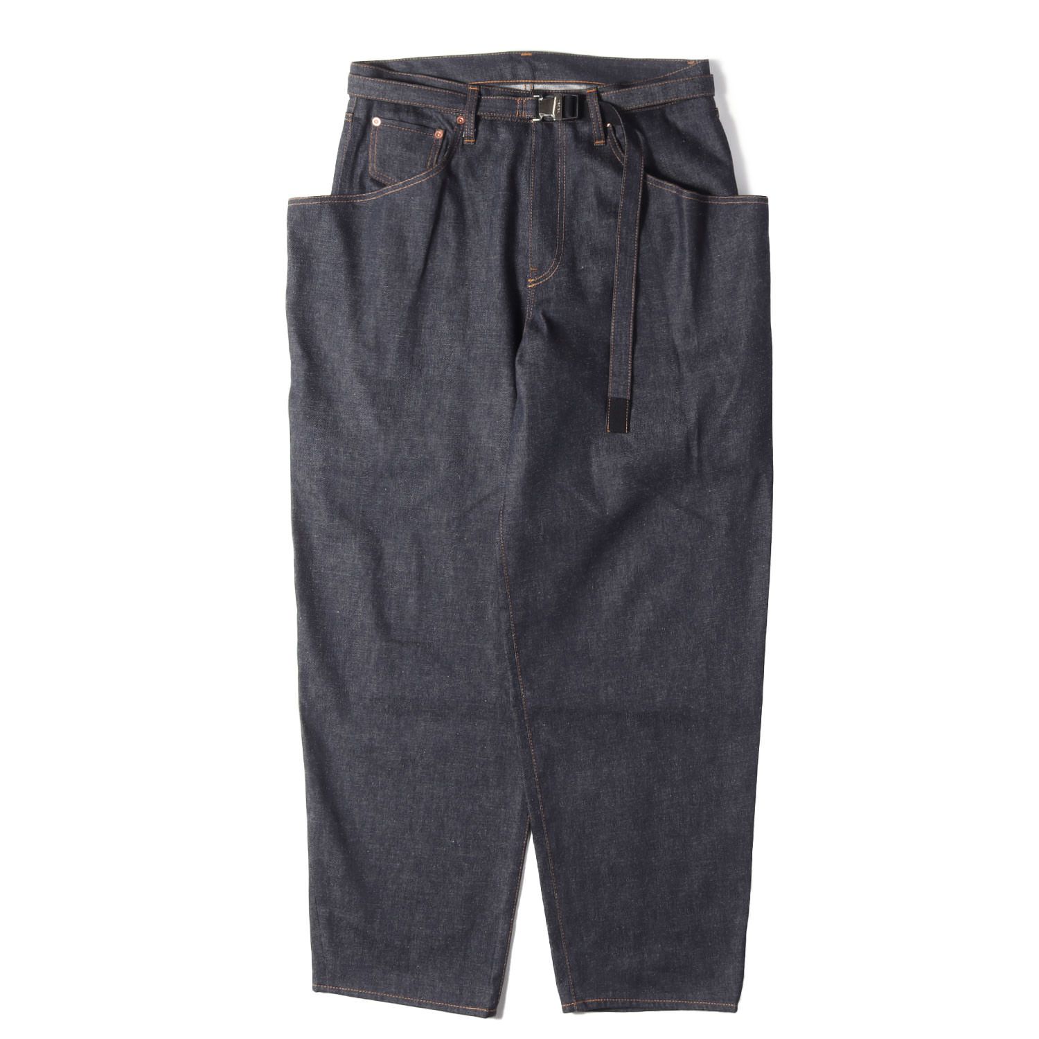 新品同様】Sacai サカイ パンツ インディゴ サイズ:2 | 25AW ワイド 