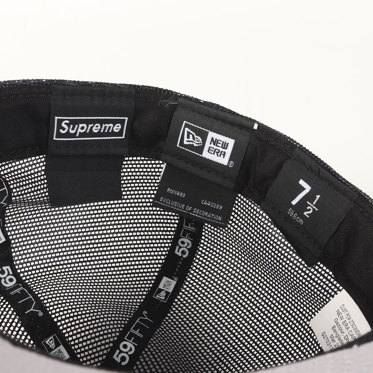 美品】Supreme シュプリーム キャップ ネイビー 紺 サイズ:7 1/2(59.6