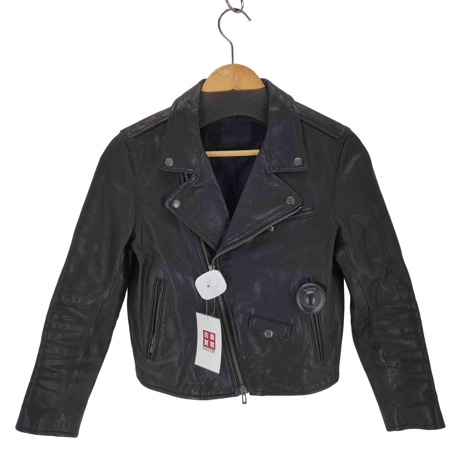 ユーズドフルギ USED古着 {{DOMENICO SAVIO}}GOAT LEATHER ライダースジャケット レディース JPN：36