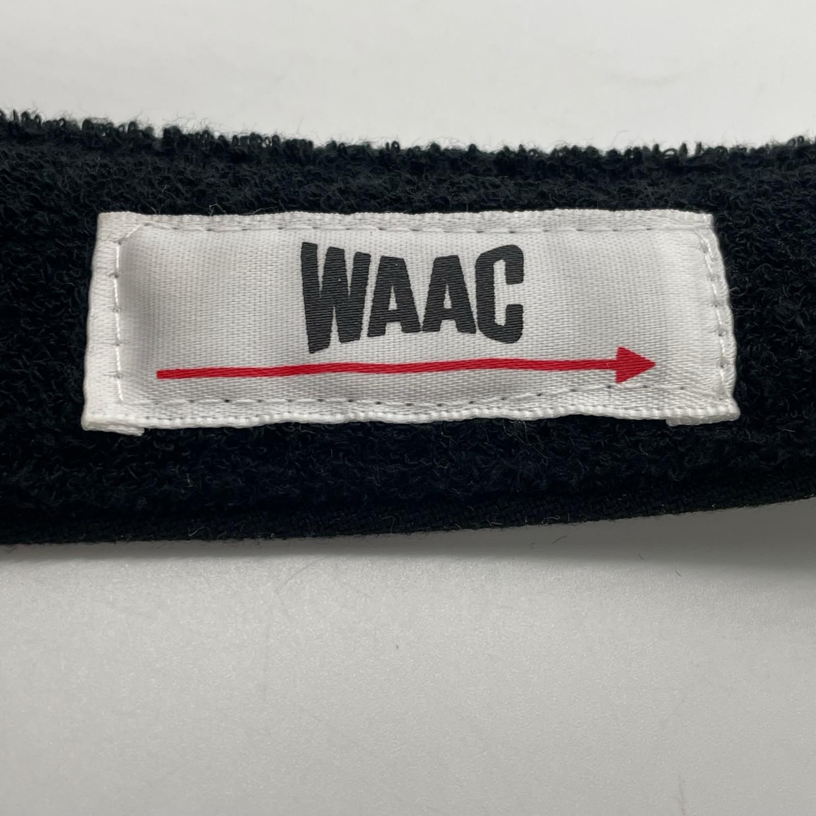 中古 ワック WAAC サンバイザー フリー 黒 ブラック ロゴ刺繍 ワッキー