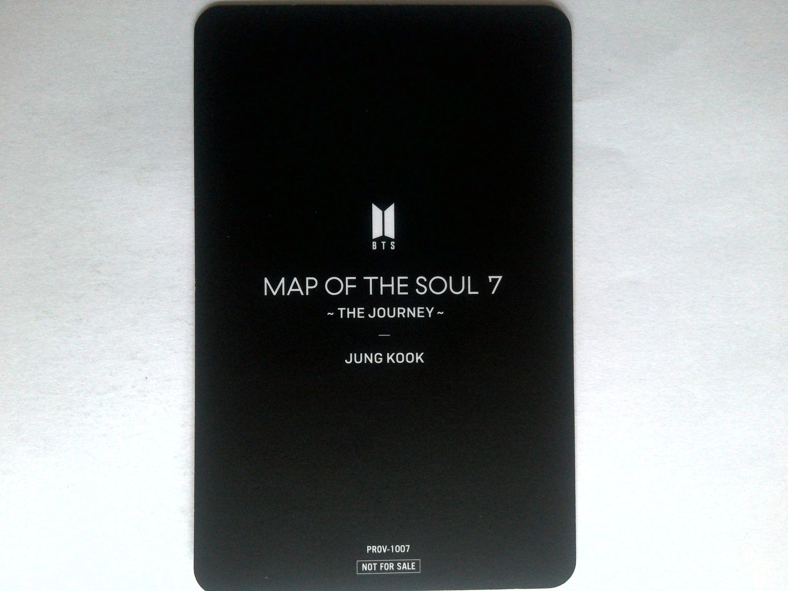 ジョングク　韓国　MUSICPLANT 限定特典　トレカ BTS JUNGKOOK トレカ MAP OF THE SOUL 7~THE JOURNEY~(PROV-1007) FC