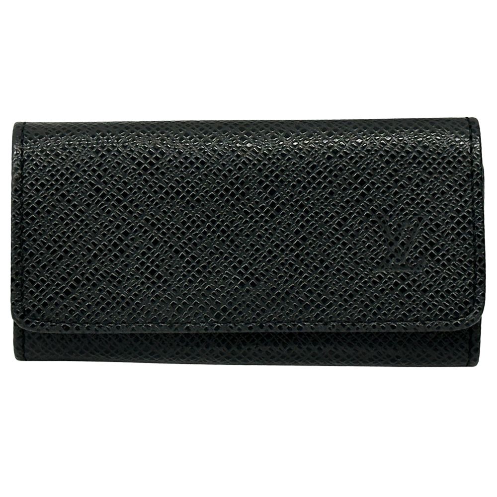 ルイ・ヴィトン LOUIS VUITTON キーケース メンズ ブランド タイガ ミュルティクレ 4 ノワール ブラック M30524 ４連 シンプル おしゃれ 【中古】