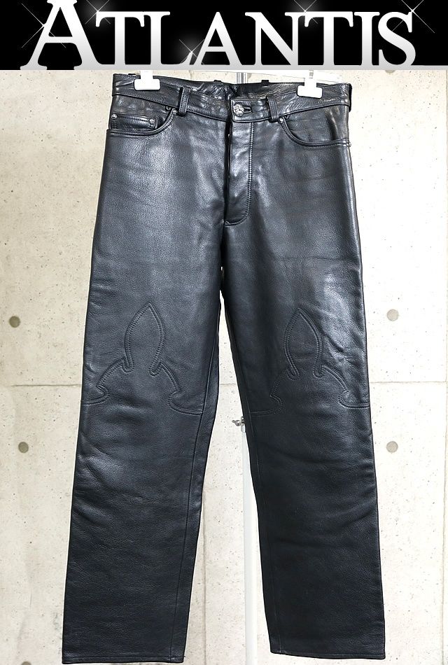 CHROME HEARTS 新宿店 クロムハーツ マックスフィールドギャラ付き オールド フレアニー 5ポケット レザーパンツ size32 30932
