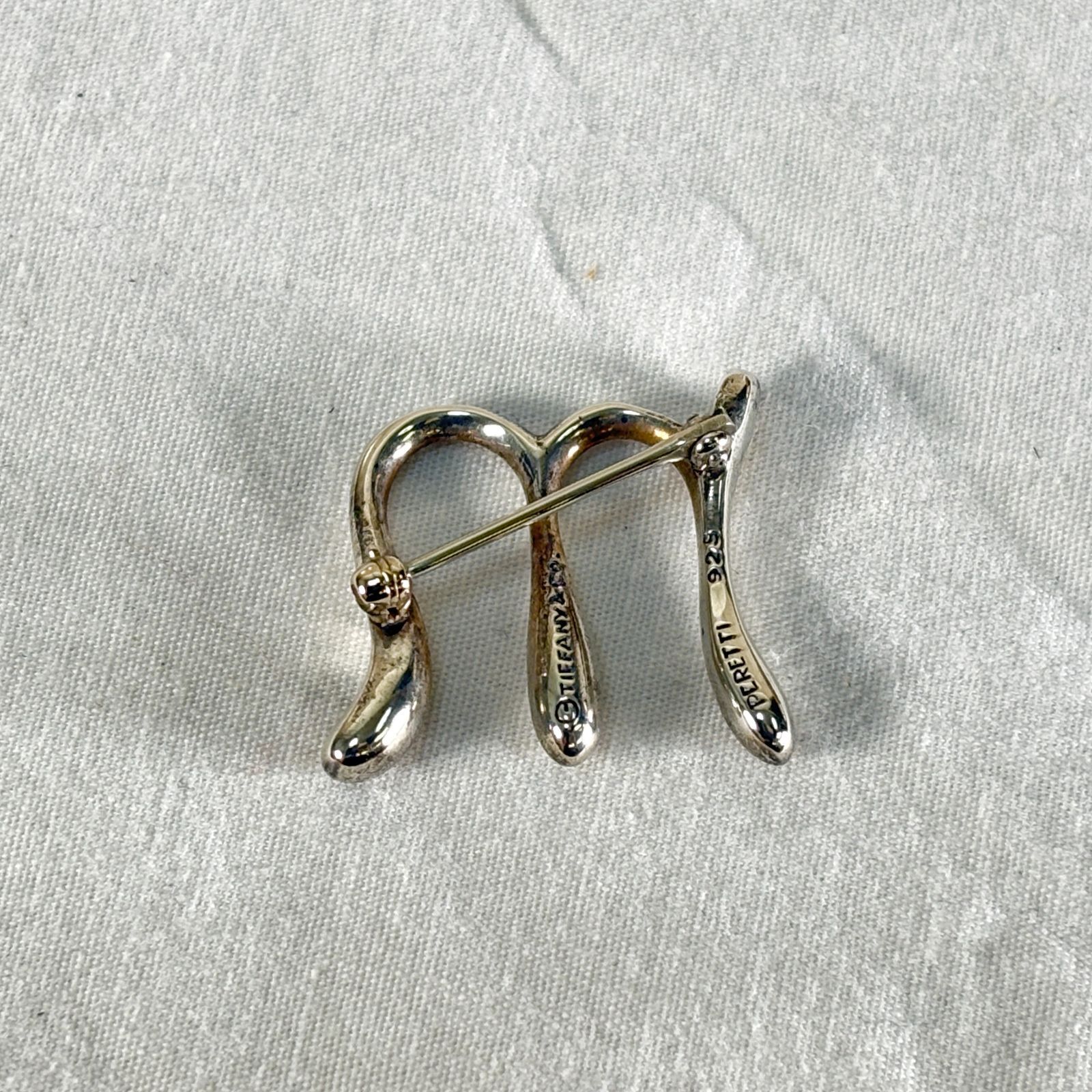 TIFFANY&Co. ティファニー イニシャル M ブローチ シルバー925 6.27g