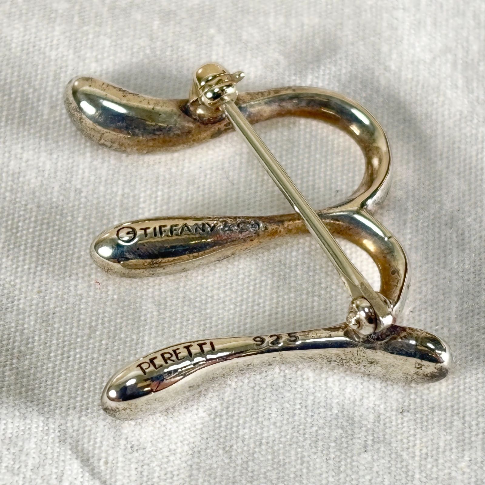 TIFFANY&Co. ティファニー イニシャル M ブローチ シルバー925 6.27g
