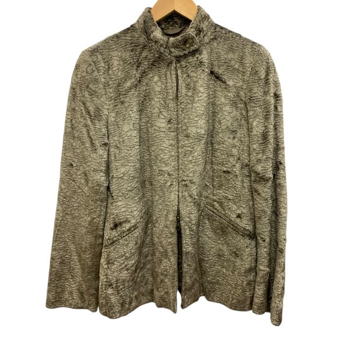 EMPORIO ARMANI/エンポリオアルマーニ/フェイクファー/Wジップ/ジャケット/ブラウン系/サイズ40/レディース/FE0051