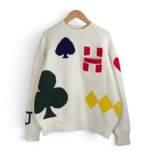 HUMAN MADE 26ss LOWGAUGE KNIT SWEATER WHITE サイズM HM31CS012 ヒューマンメイド ローゲージ ニット セーター 大名店