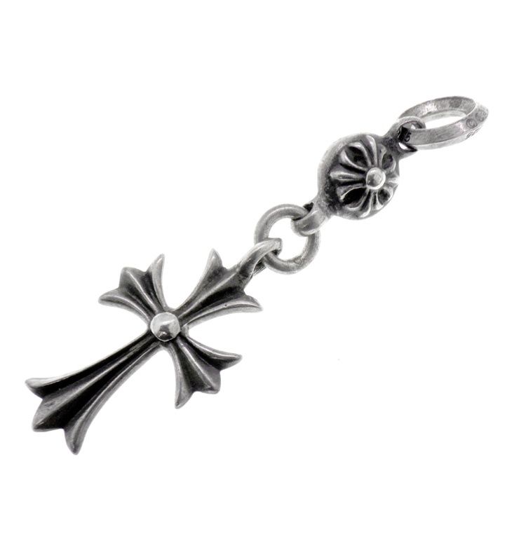 クロムハーツ CHROME HEARTS 【 1B TNY CH CRS 】 1ボール タイニー CH クロス チャーム シルバー ネックレストップ　50041