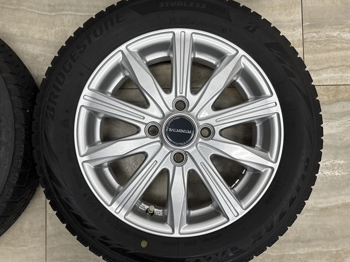 交換用に】バルミナ 14in 4.5J +45 PCD100 ブリヂストン ブリザック