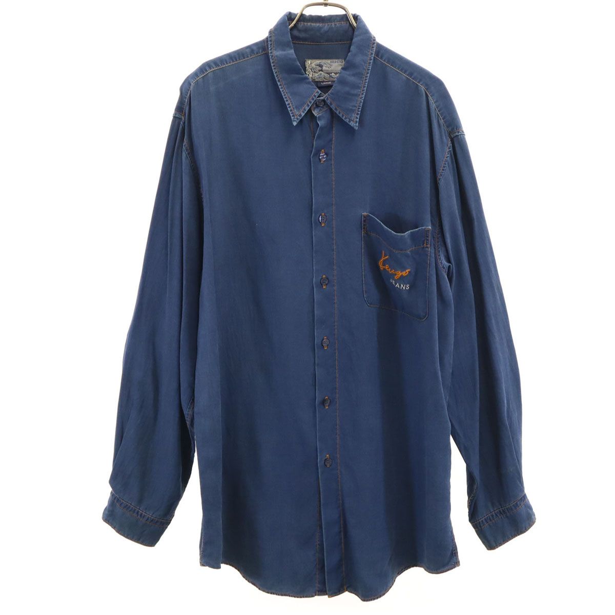 KENZO JEANS ケンゾージーンズ 90s 日本製 オールド 長袖 シャンブレー 