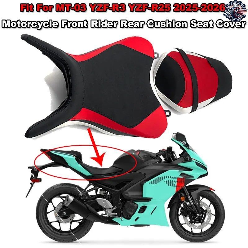 MT03 オートバイ フロント ドライバー ライダー リア パッド パッセンジャー シート クッション カバー パッド カウル ヤマハ MT-03 YZF-R3