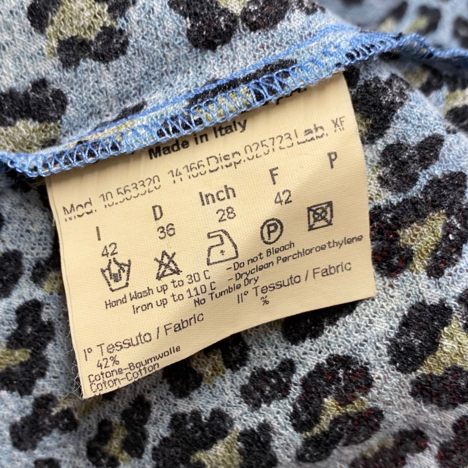FENDI フェンディ ジーンズ レオパード ヒョウ柄 シャツ 半袖