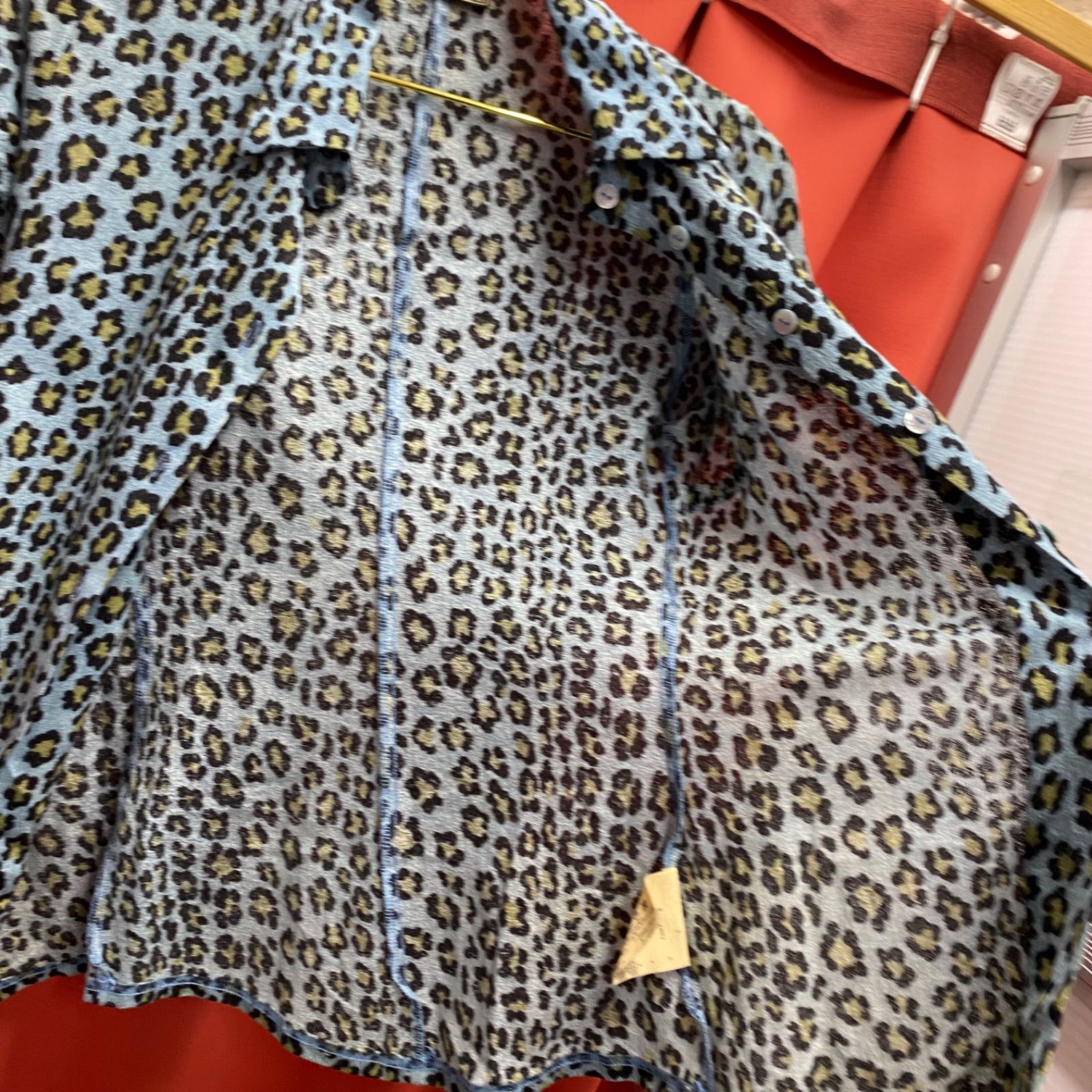 FENDI フェンディ ジーンズ レオパード ヒョウ柄 シャツ 半袖 