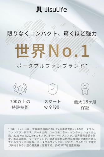 新品】JisuLife ハンディファン Pro1 S【小型 / 40時間長時間駆動