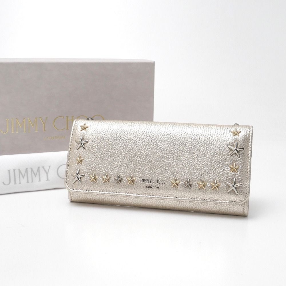 ジミーチュウ スタッズ･ウォレット  【Bランク】【中古】 中古・古着通販】JIMMY CHOO (ジミーチュウ) JIMMY CHOO スタッズ 3