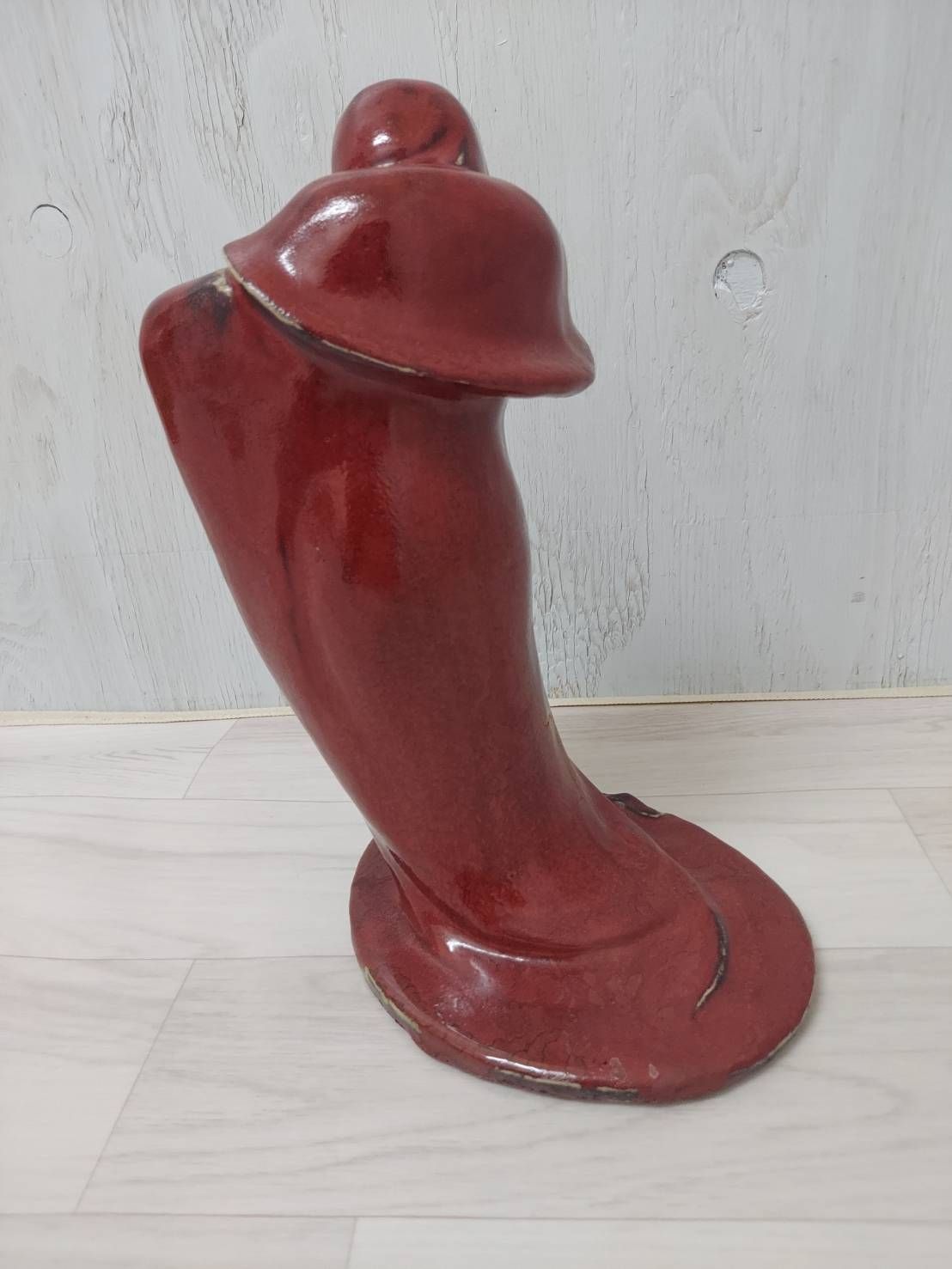 風格】達磨大師 置物 陶器製 縁起物 魔除け 骨董 ヴィンテージ