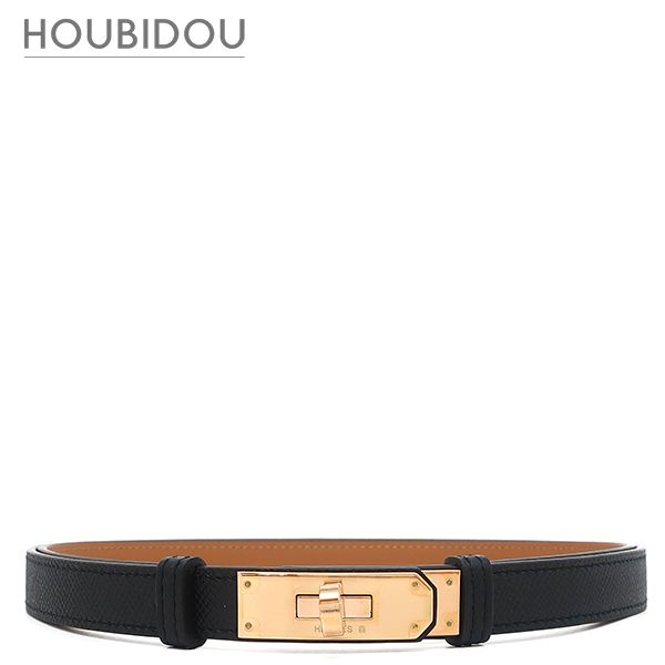 エルメス HERMES ベルト ケリー 18 ヴォーエプソン ブラック ピンクゴールド金具 新品 未使用 ノワール 黒 2025年製 K 【箱】【中古】