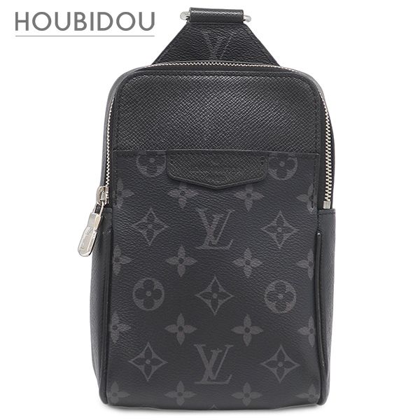 ルイヴィトン LOUIS VUITTON ボディバッグ アウトドア スリングバッグ モノグラムエクリプス タイガ タイガラマ ブラック シルバー金具 ショルダーバッグ 黒 M30741 RFID【中古】