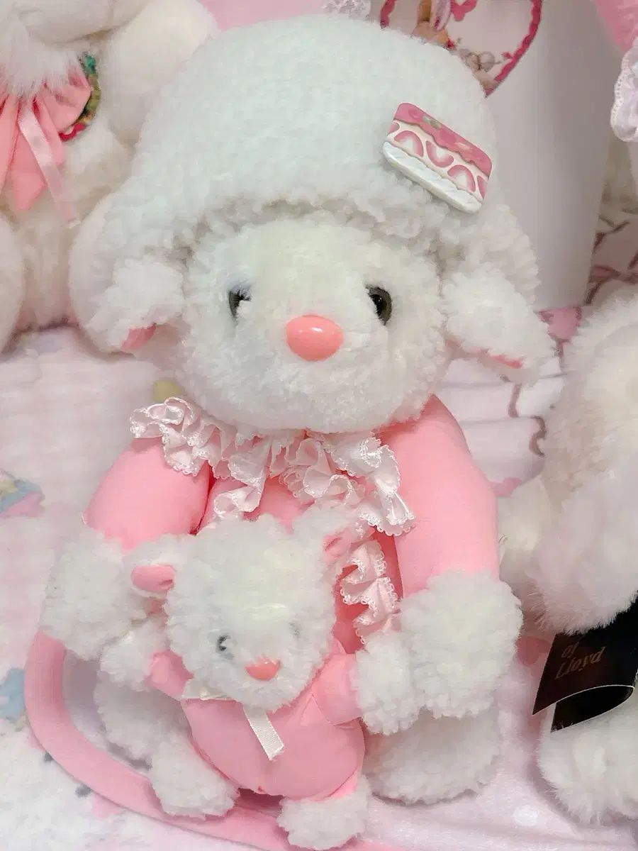 ヴィンテージ ママと赤ちゃん 羊 ぬいぐるみ IN