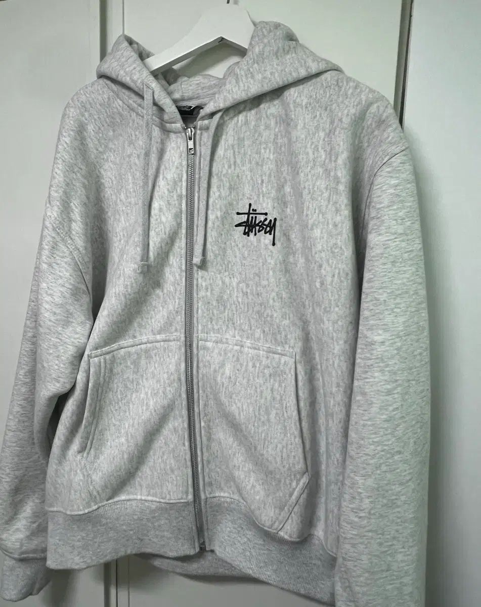 (Kream購入) STUSSY アッシュヘザー フーディー ジップアップ
