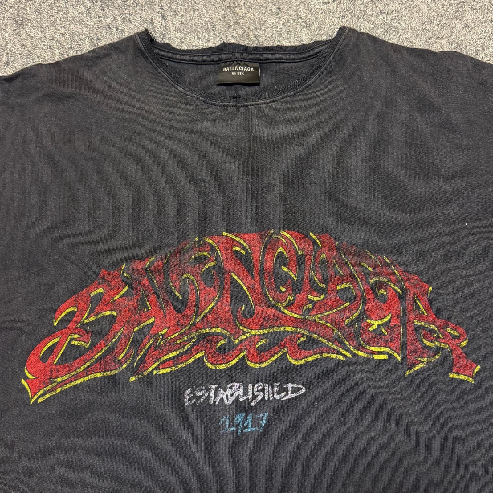 BALENCIAGA OFFSHORE ロゴプリント オーバーサイズ Tシャツ Tシャツ 