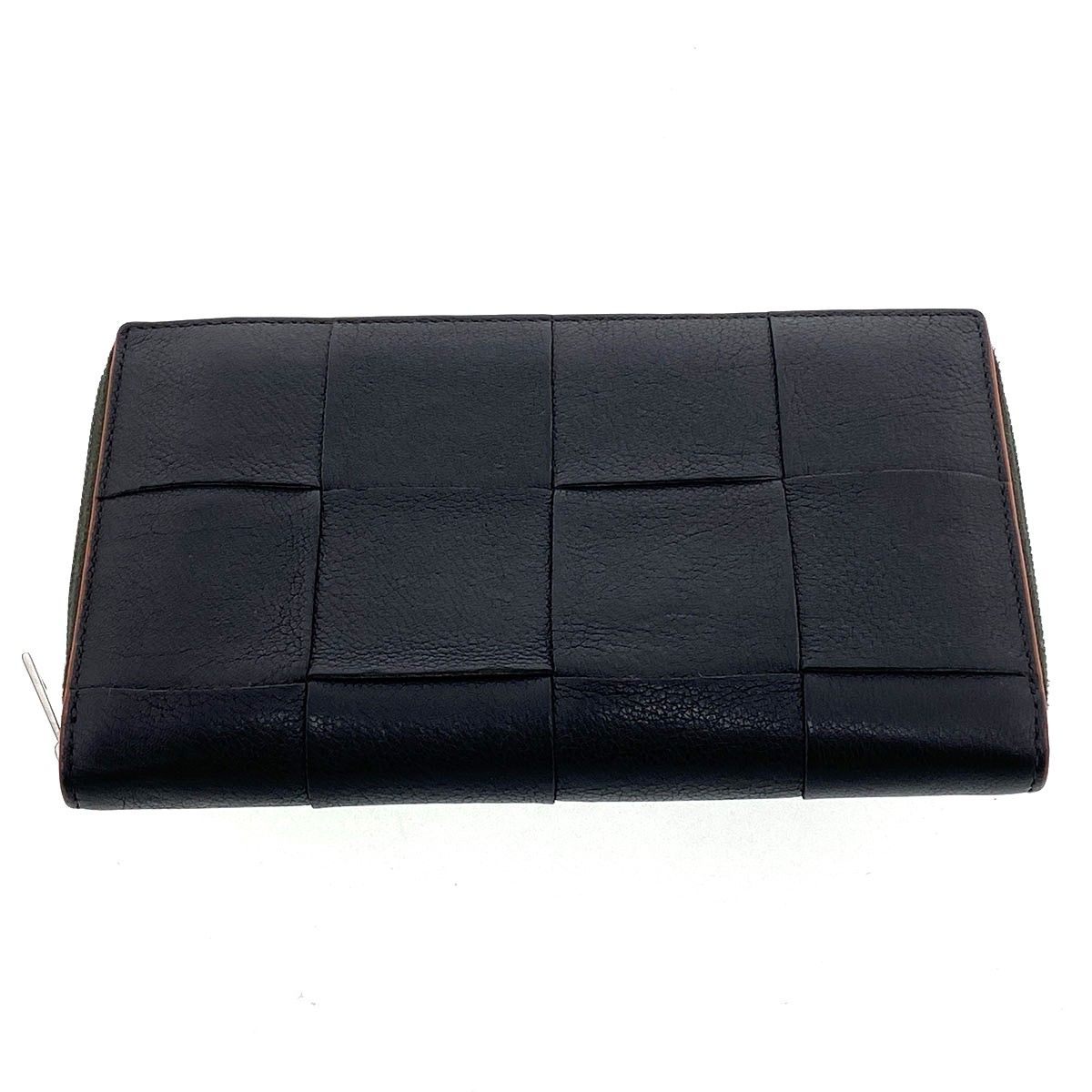 ✨美品✨ボッテガヴェネタ マキシイントレチャート ラウンドジップ ブラック BOTTEGAVENETA ボッテガヴェネタ マキシイントレチャート ジップ
