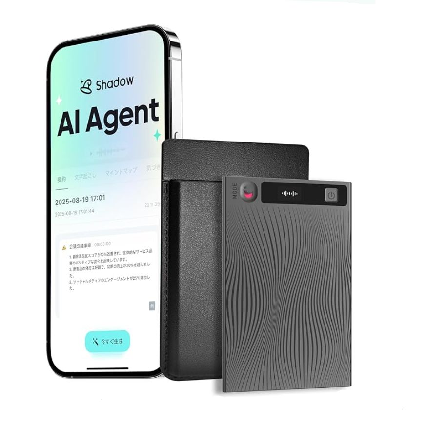 【パッケージ訳あり】 Mobvoi TicNote AIボイスレコーダー ブラック