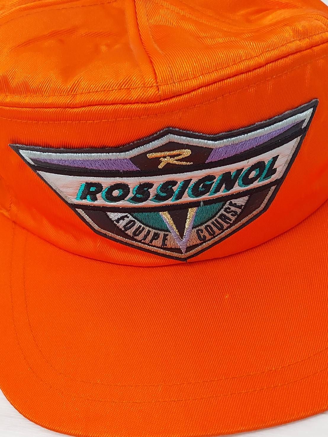 ○□希少 80s Rossignol ロシニョール ヴィンテージ キャップ オレンジ