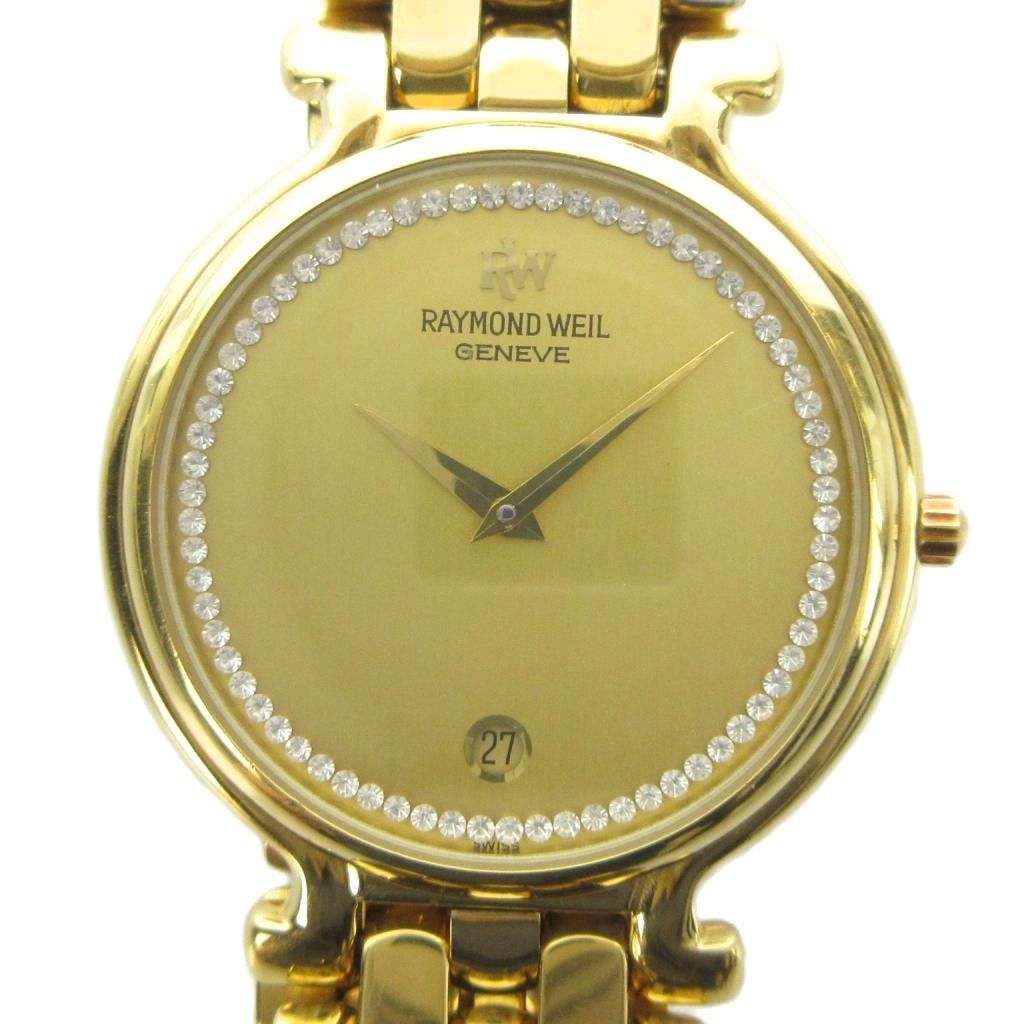 RAYMOND WEIL 18K GOLD ELECTROPLATED 腕時計 ウォッチ クォーツ カレンダー付き デイト ゴールド色 ■GY18 /MQ