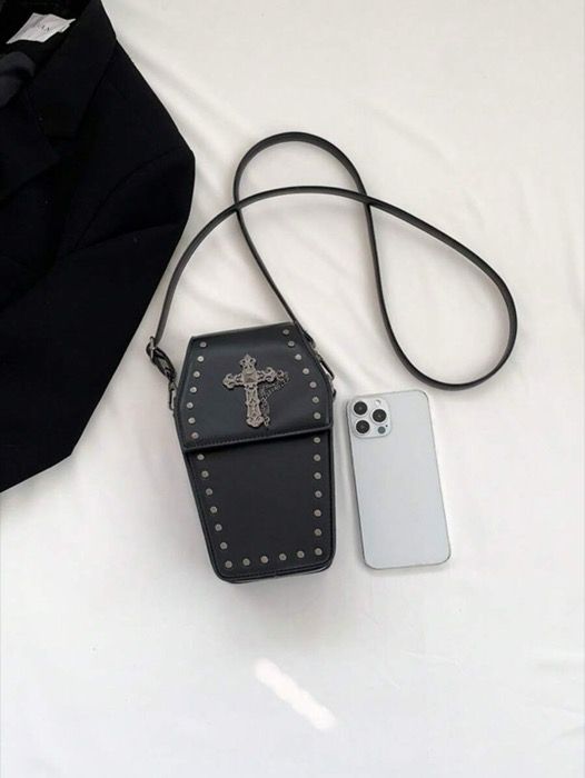 バッグ レディース ショルダーバッグ ゴシックスタイル棺桶クロス