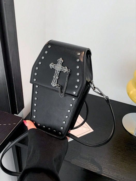 バッグ レディース ショルダーバッグ ゴシックスタイル棺桶クロス