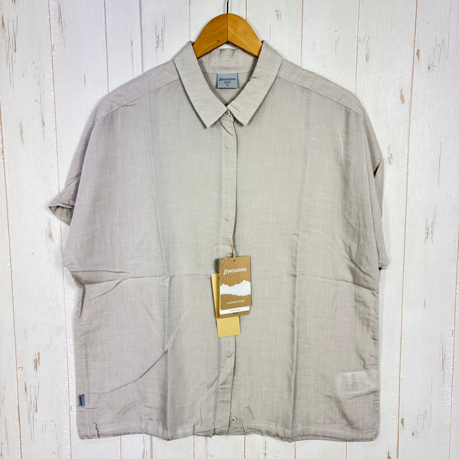 ✉️Women's M アイボリー系 Houdini ( フーディニ ) W's ツリー トップ W's Tree Top 860010 Sandstorm Light z00058244 Sandstorm Light 化繊 ショートスリーブシャ