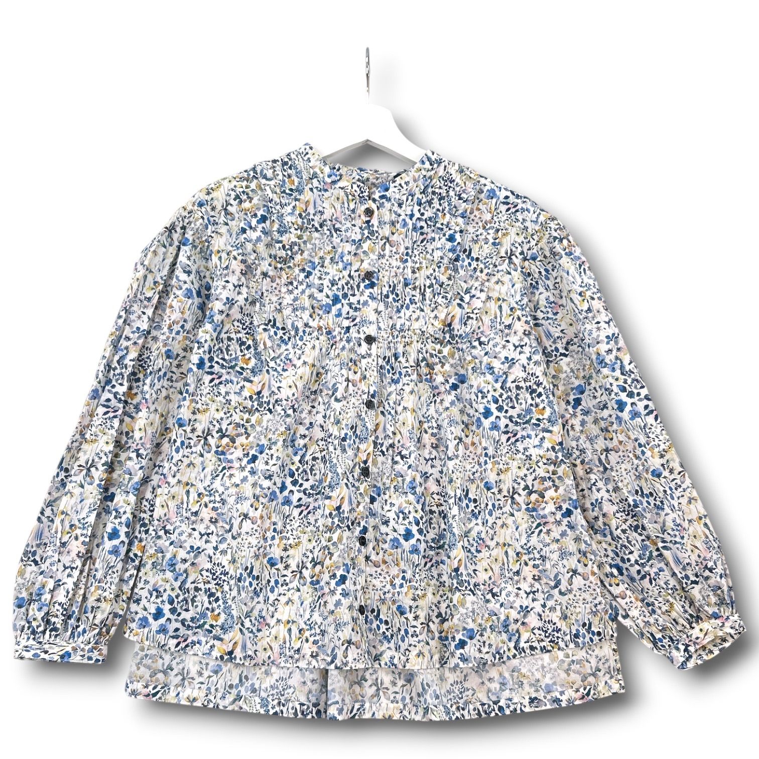 halmek ハルメク LIBERTY ブラウス 花柄 フラワー 長袖シャツ ノー 