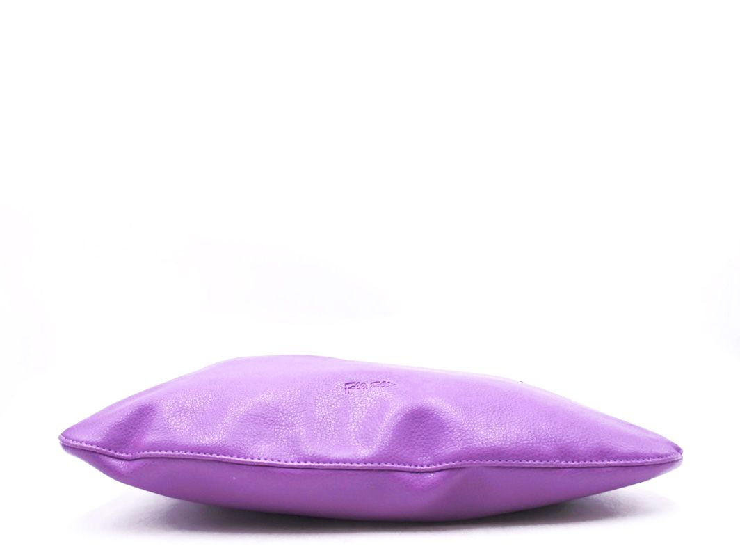 フォリフォリ。新品。バック。紫 Folli Follie フォリフォリ レザー ワンハンドル ハンド バッグ 紫