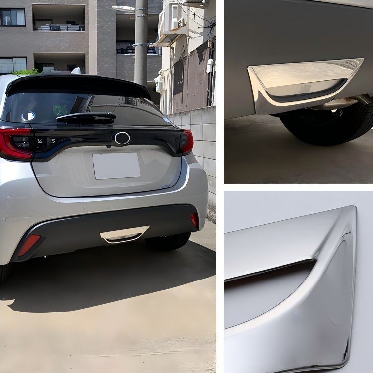 送料無料 トヨタ ヤリス Toyota Yaris KSP210 / MXPA1# / MXPH1# 2020-2026 年式 専用 リアフォグランプ リング カバー ガーニッシュ ステンレス製 両面テープ付き ドレスアップ カスタムパーツ 1点 かっこいい