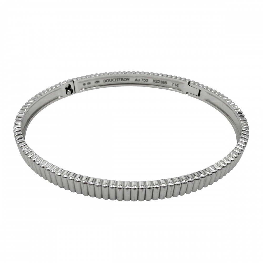 ブシュロン バングル レディース キャトルグログラン ジュエリー アクセサリー ブレスレット 18金WG Au750 Boucheron K18ホワイトゴールド 約21.8g【中古品】
