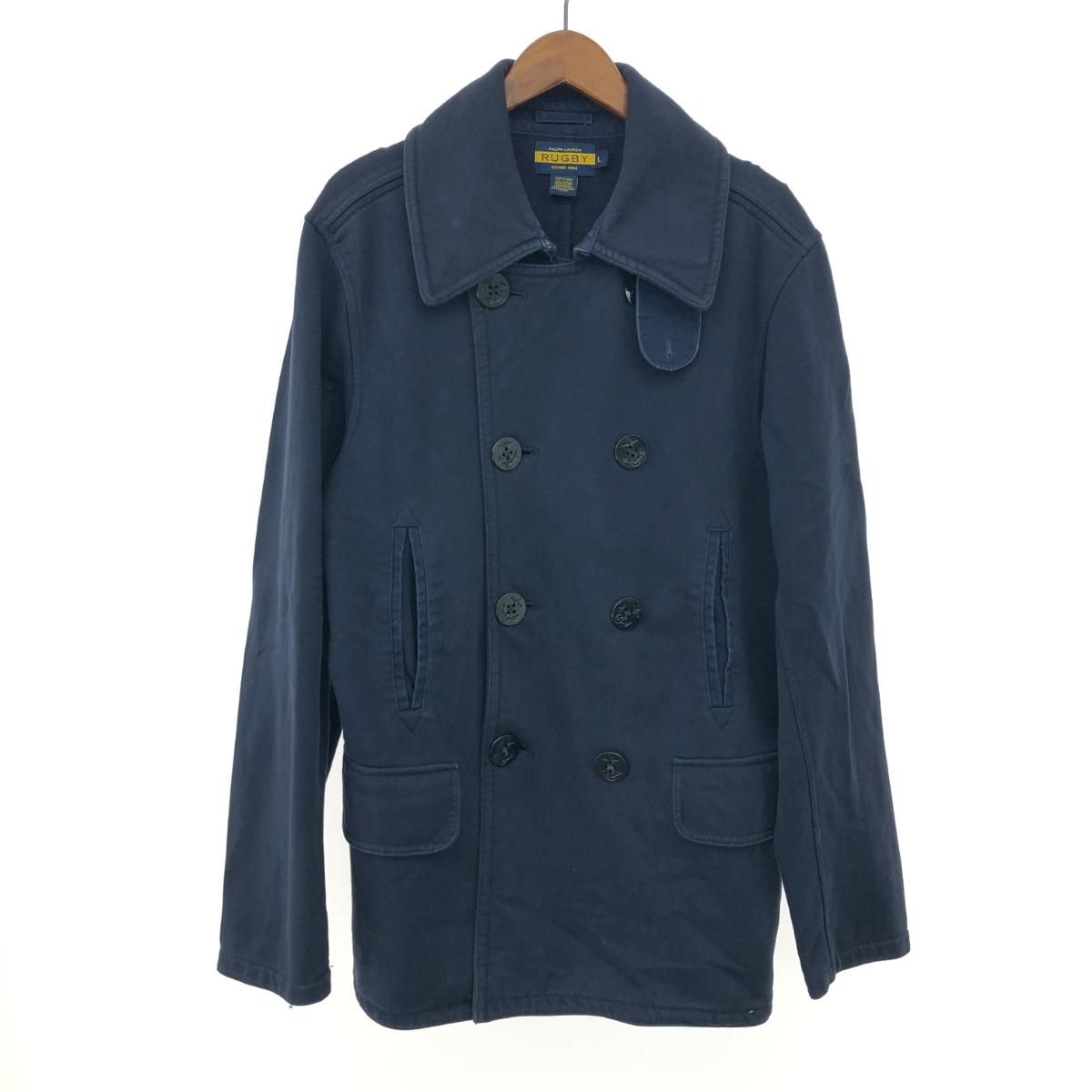 RALPH LAUREN RUGBY Pコート紺 Ralph Lauren Rugby ラルフローレンラグビー Pコート サイズ:L