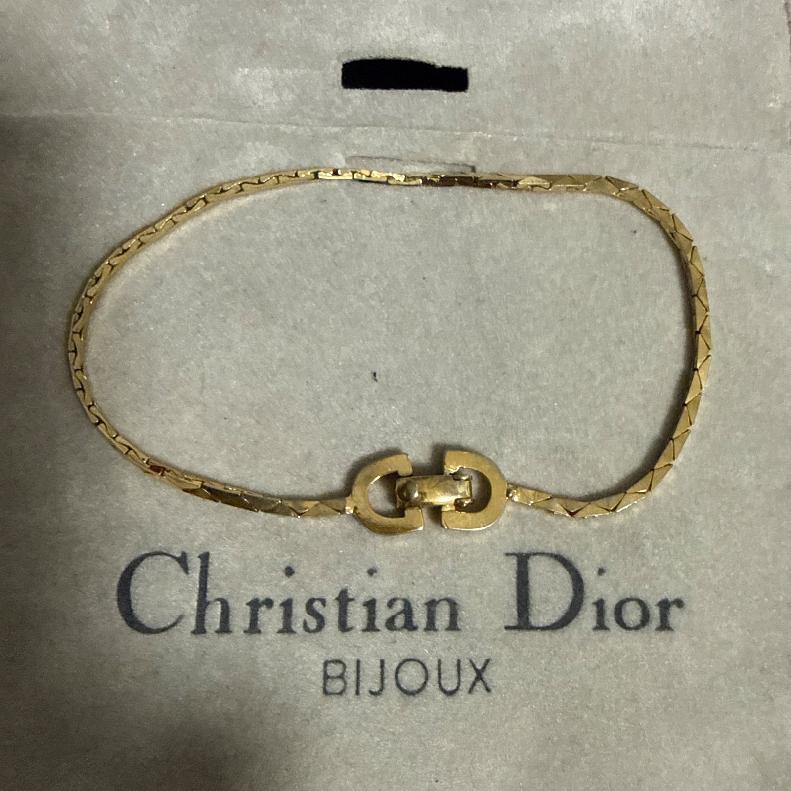 Christian Dior クリスチャンディオール　CDロゴブレスレット　ゴールドカラー　ビンテージ