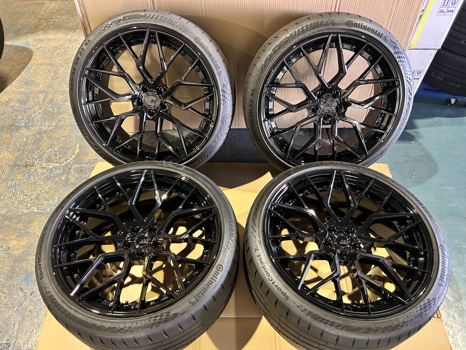 BCフォージド　タイヤホイール　4本セット　HCA192S 　22インチ　フロント　10.0J　リア　11.0J