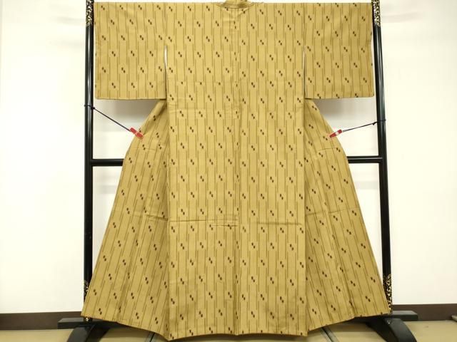 平和屋着物●上質な紬　絞り　幾何学文様　正絹　逸品　AABF0004ph 平和屋着物□上質な紬 幾何学文様 正絹 逸品 CABF5099xe