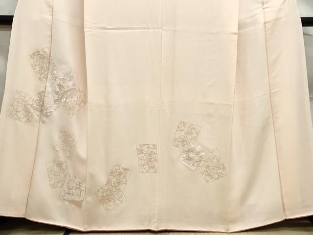 平和屋着物□訪問着 刺繍 重ね色紙更紗花文 金彩 正絹 逸品 DABF9040qa