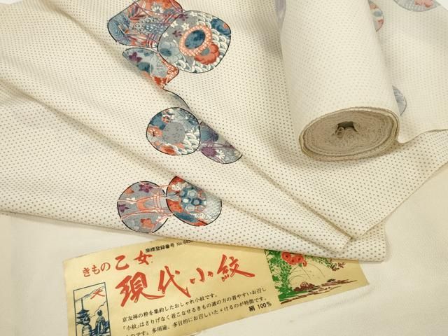 平和屋着物▽小紋 反物 着尺 鼓花文 逸品 未使用 DABD8361zzz - メルカリ