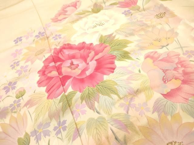 平和屋着物●訪問着　作家物　道長扇面牡丹文　金彩　正絹　逸品　DABC3455az 楽天市場】 着物 > 訪問着・付下げ : 平和屋