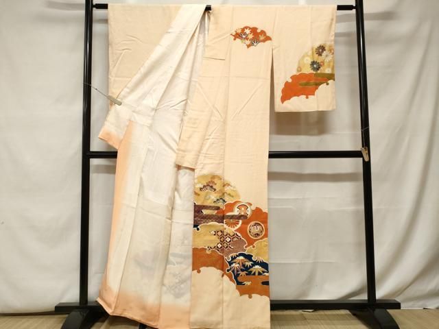 平和屋着物●訪問着　駒刺繍　雪輪花文　暈し染め　鈴乃屋扱い　正絹　逸品　CABD7579ut Yahoo!オークション - 平和屋2 極上 訪問着 駒刺繍 雪輪吉祥花文 暈し