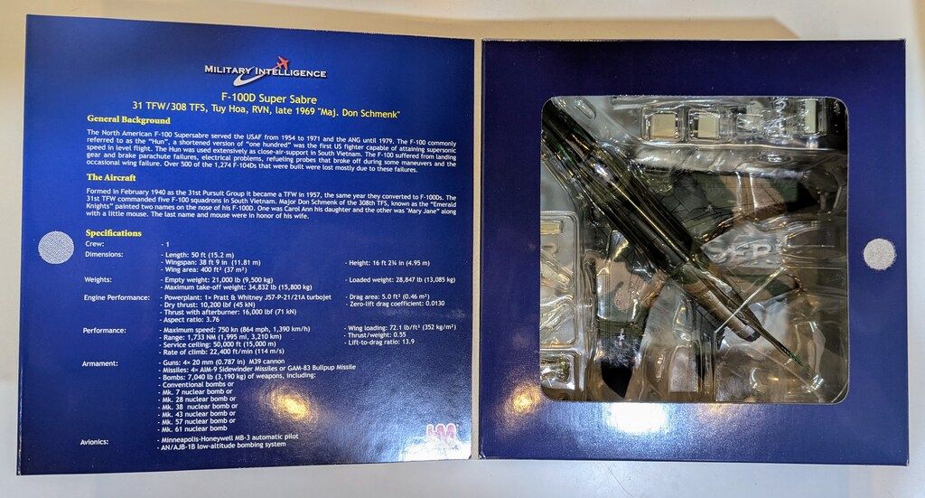 HOBBY MASTER 1/72 AIR POWER SERIES F-100D Super Sabre