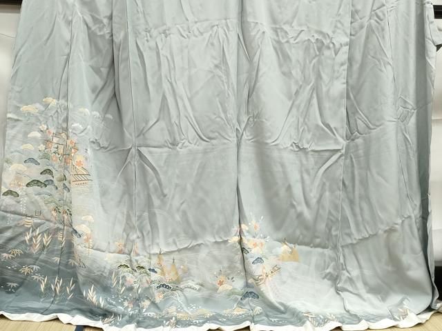 平和屋着物□訪問着 駒刺繍 浜松花文 舟 暈し 金彩 仮絵羽 逸品 未使用
