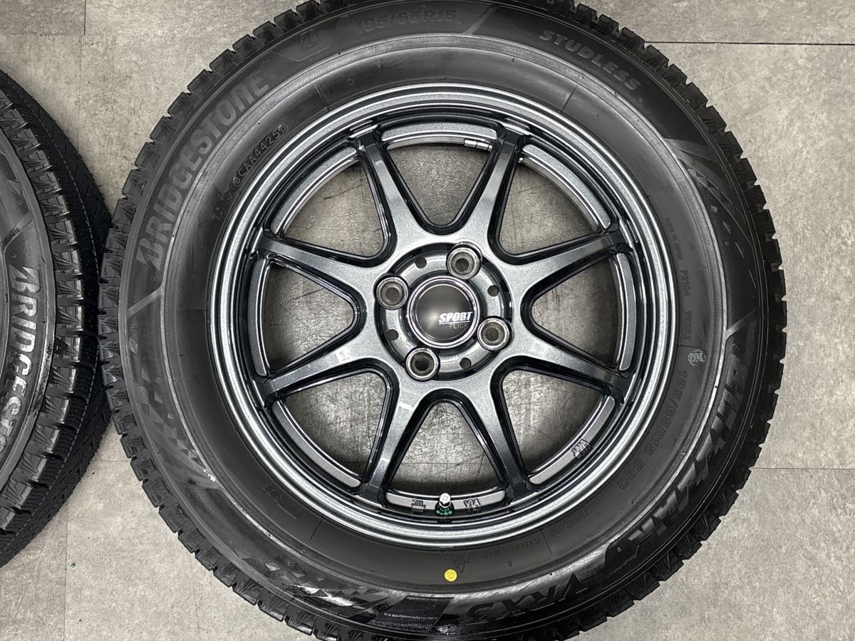 バリ溝 美品】スポーツフリック 15in 5.5J +43 PCD100 ブリヂストン